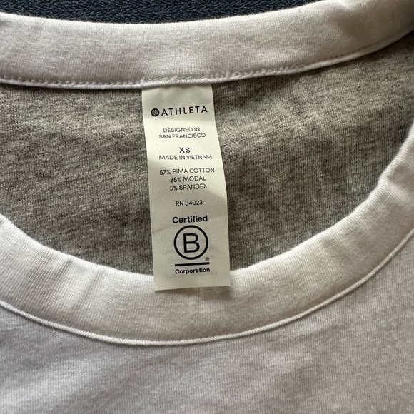 NEW Reversible Athleta Destina dress white heather gray scoop neck lenzing modal - Picture 7 of 9